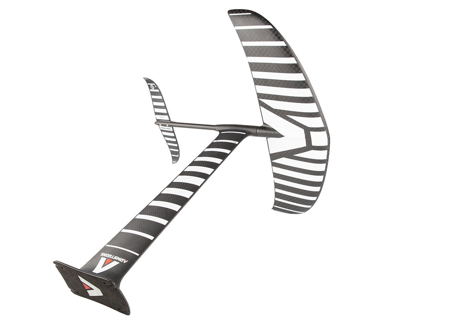 Armstrong HS hydrofoil with the distinctive black carbon and white lines.